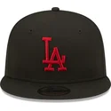 petten-plat-zwart-snapback-9fifty-league-essential-van-los-angeles-dodgers-mlb-van-new-era