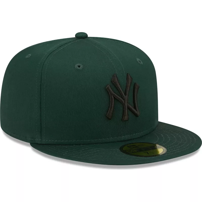 Gorra plana verde oscuro ajustada 59FIFTY League Essential de New York  Yankees MLB de New Era