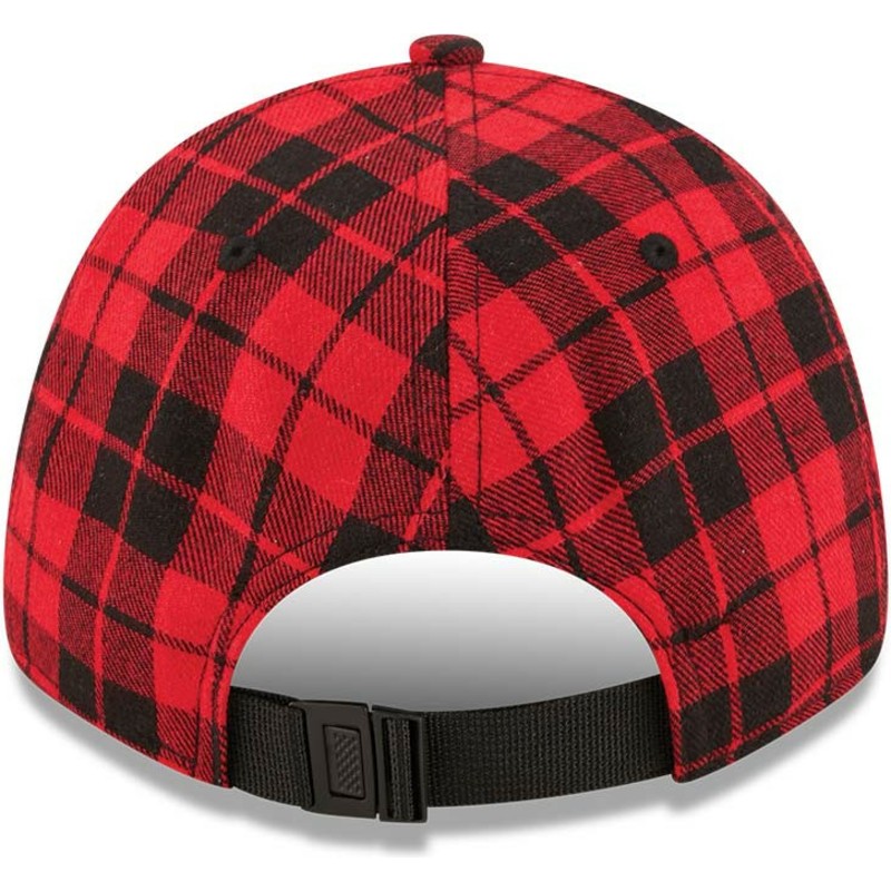 new-era-curved-brim-black-logo-9forty-plaid-boston-red-sox-mlb-red-adjustable-cap