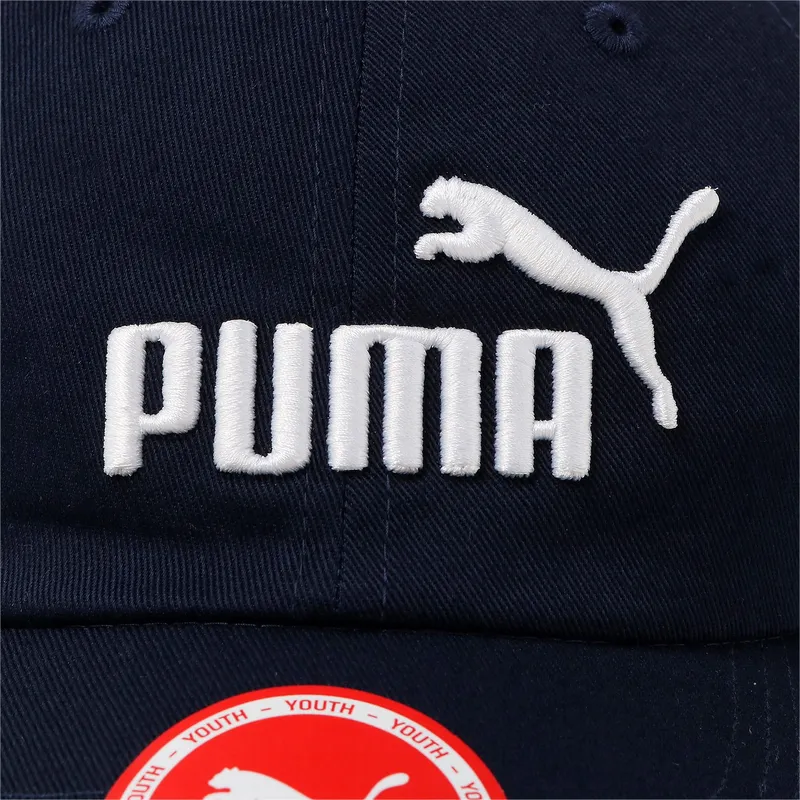 puma-curved-brim-youth-essentials-navy-blue-adjustable-cap