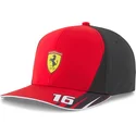 casquette-courbee-rouge-et-noire-snapback-sf-charles-leclerc-ferrari-formula-1-puma