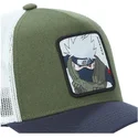 casquette-trucker-verte-blanche-et-bleue-marine-kakashi-hatake-kak1-naruto-capslab