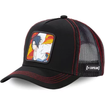 Capslab Sasuke Uchiha FIR2 Naruto Black Trucker Hat