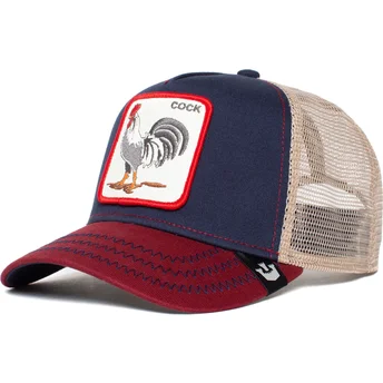 Cappellino trucker blu marino gallo All American Rooster di Goorin Bros.