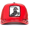 casquette-trucker-rouge-cheval-stallion-cherry-mustang-the-farm-goorin-bros