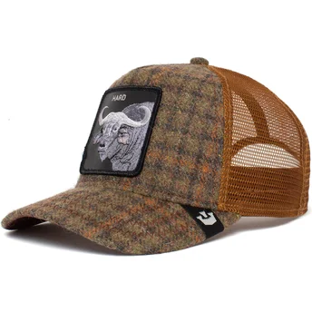 Casquette trucker marron buffle Hard Hardwood The Farm Goorin Bros.