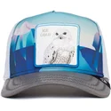 niebiesko-szara-czapka-trucker-z-puchaczem-snieznym-ice-cold-geometric-iceberg-the-farm-od-goorin-bros