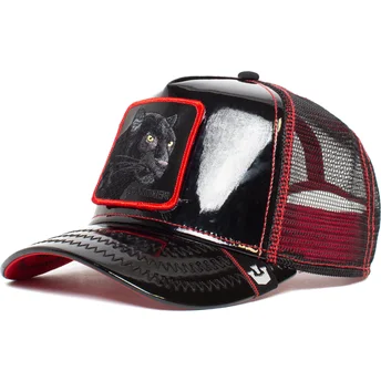 petten-gebogen-zwart-snapback-black-panther-power-forever-patent-leather-the-farm-van-goorin-bros