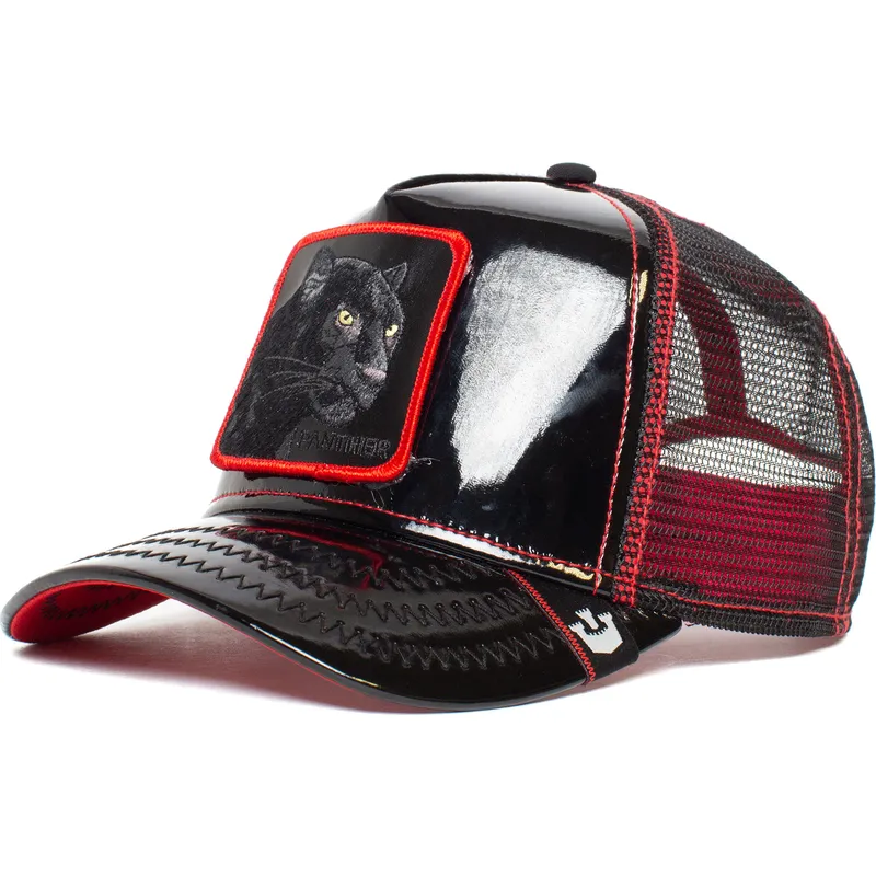 petten-gebogen-zwart-snapback-black-panther-power-forever-patent-leather-the-farm-van-goorin-bros petten-gebogen-zwart-snapback-black-panther-power-forever-patent-leather-the-farm-van-goorin-bros