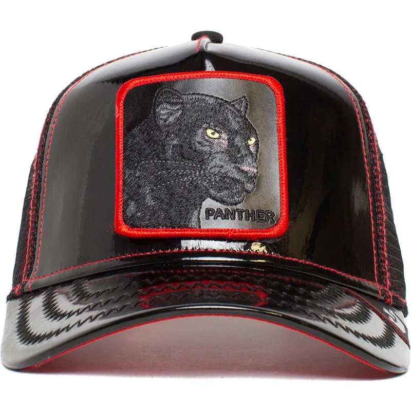 petten-gebogen-zwart-snapback-black-panther-power-forever-patent-leather-the-farm-van-goorin-bros petten-gebogen-zwart-snapback-black-panther-power-forever-patent-leather-the-farm-van-goorin-bros