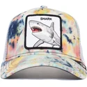 petten-gebogen-wit-snapback-shark-tie-dye-the-farm-van-goorin-bros