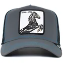 casquette-trucker-noire-cheval-stallion-reflective-the-farm-goorin-bros