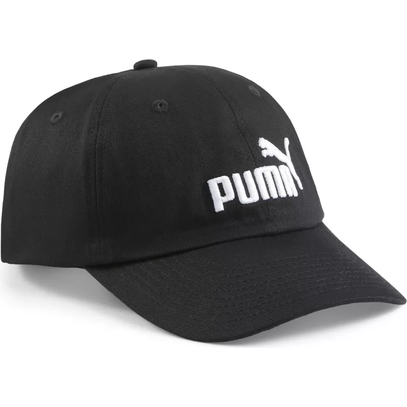 Puma Curved Brim Essentials Black Adjustable Cap