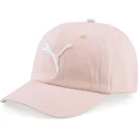 casquette-courbee-rose-ajustable-essentials-cat-logo-puma