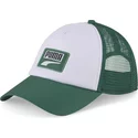 gorra-trucker-blanca-y-verde-snapback-logo-de-puma