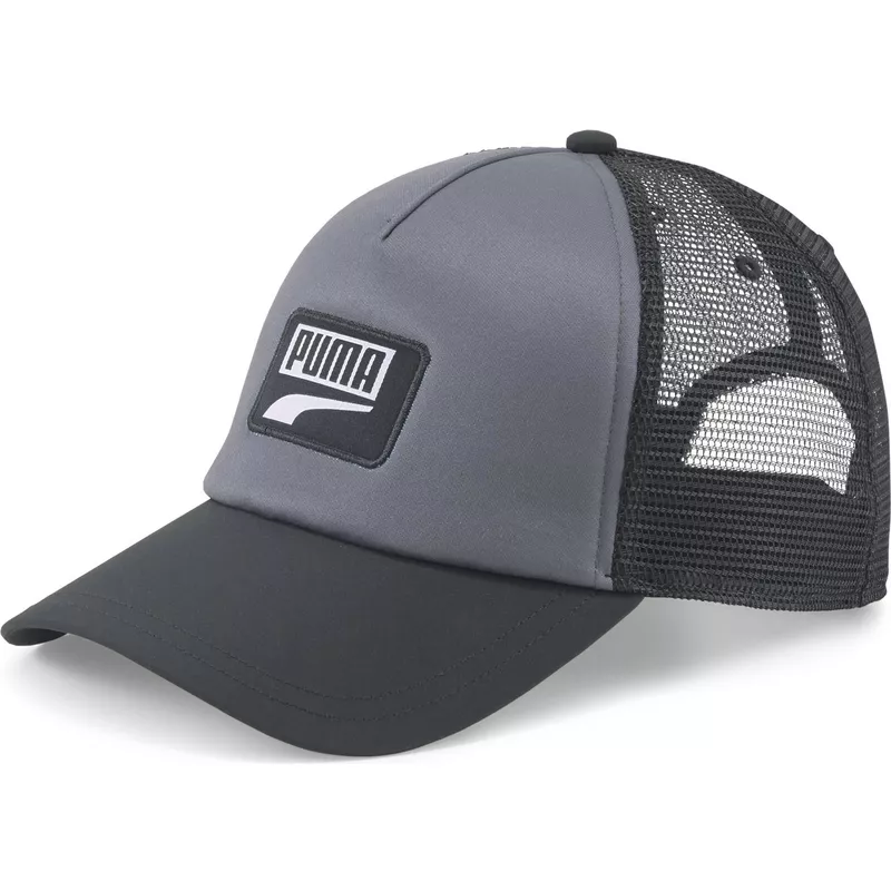 Black Snapback Puma Trucker Hat Logo