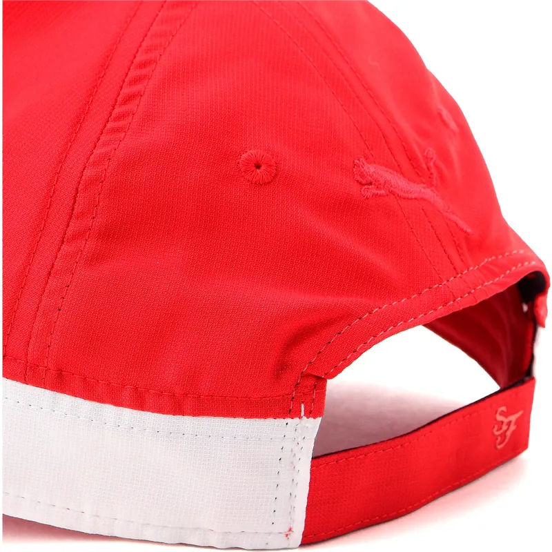 Gorra curva roja ajustable SPTWR Race B de Ferrari Formula 1 de Puma