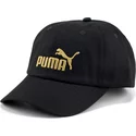 gorra-curva-negra-ajustable-con-logo-dorado-essentials-de-puma