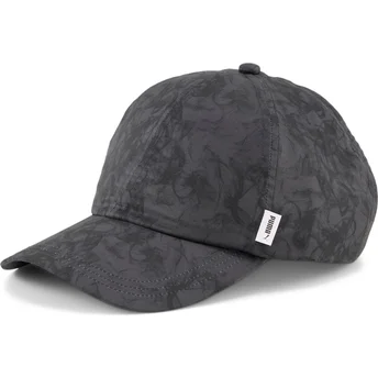 Gorra curva negra y gris ajustable para mujer Ponytail de Puma