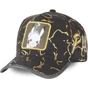 capslab-curved-brim-pikachu-tag-ele1-pokemon-black-and-yellow-adjustable-cap