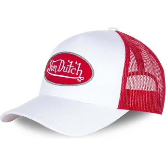 Cappello trucker bianco e rosso BMWHRED2 di Von Dutch