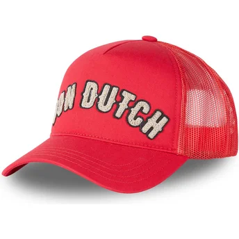 Petten gebogen rood snapback van Von Dutch