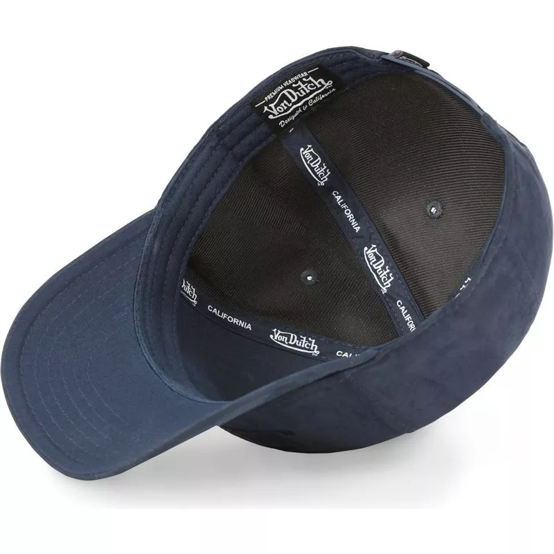 von-dutch-curved-brim-suedine1-navy-blue-snapback-cap