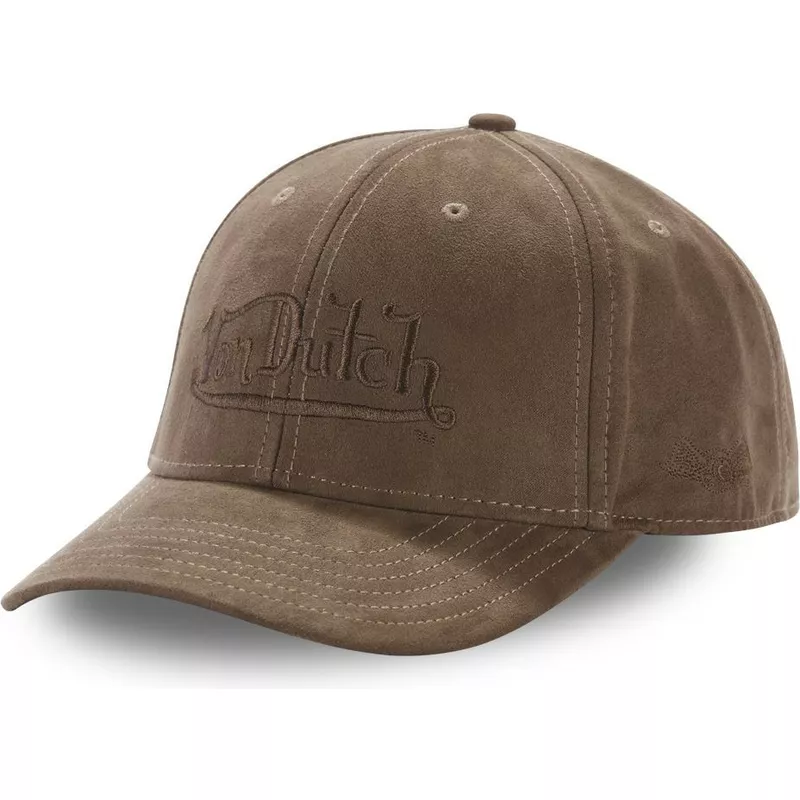 von-dutch-curved-brim-suedine3-dark-brown-snapback-cap