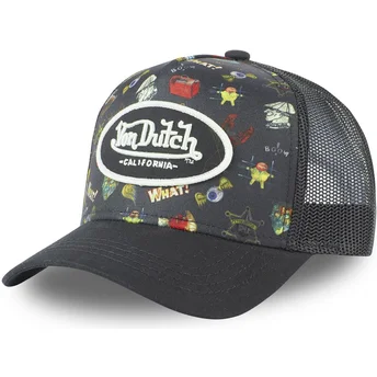 Petten gebogen zwart snapback Tattoo TAT01 van Von Dutch