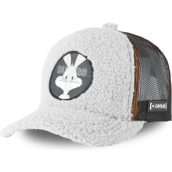 Gorra trucker grå af fåreskind Bugs Bunny FUR1 BUG1 Looney Tunes af Capslab