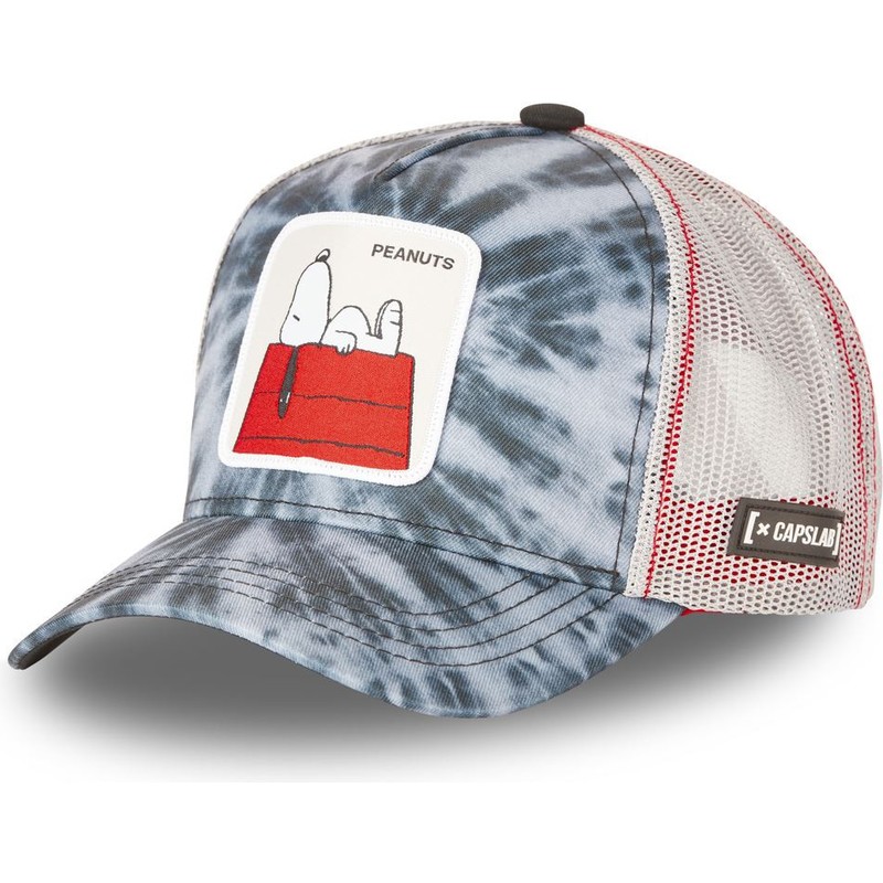 capslab-snoopy-tie-peanuts-navy-blue-and-grey-trucker-hat