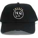 casquette-courbee-noire-ajustable-trusts-no1-distressed-black-gold-logo-the-no1-face