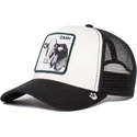 casquette-trucker-blanche-et-noire-vache-cash-cow-goorin-bros