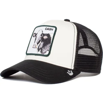 Casquette trucker blanche et noire vache Cash Cow Goorin Bros.