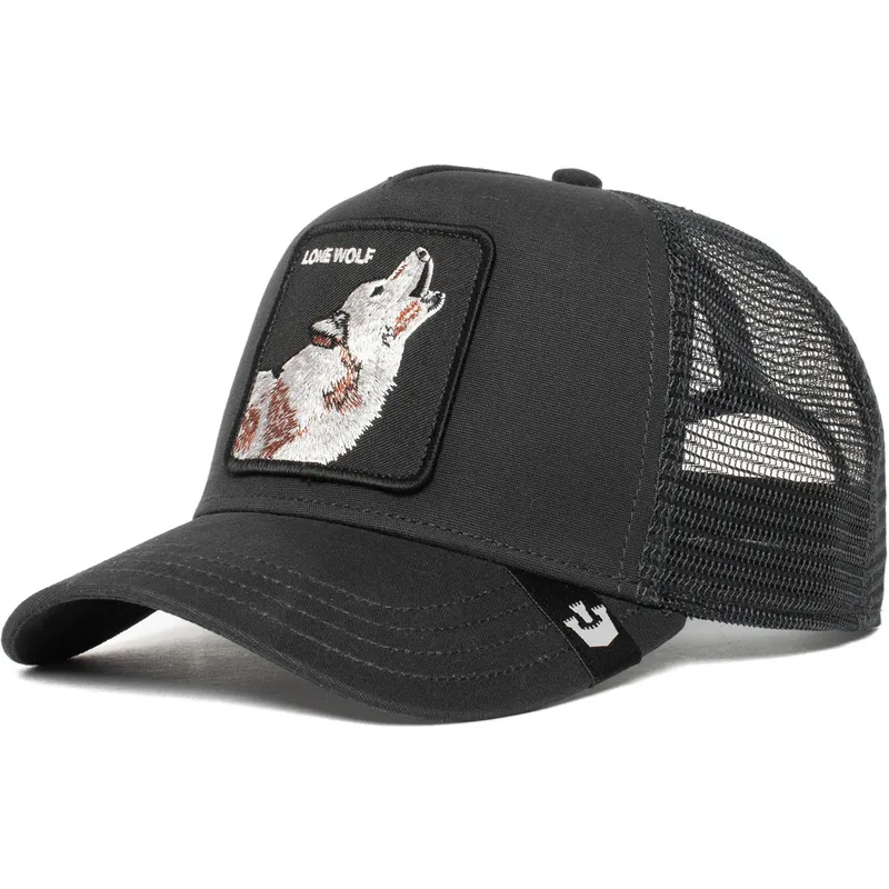 petten-gebogen-zwart-snapback-lobo-moon-lover-the-farm-van-goorin-bros