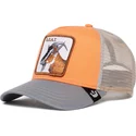 cappellino-trucker-arancione-e-grigio-capra-the-goat-the-farm-di-goorin-bros