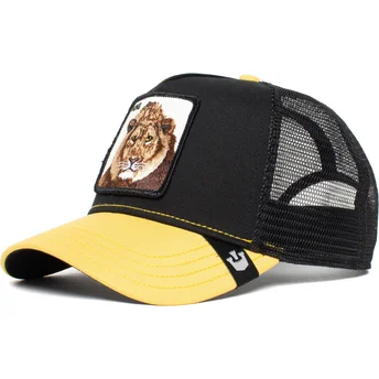cappellino-trucker-nero-e-giallo-leone-the-king-lion-the-farm-di-goorin-bros