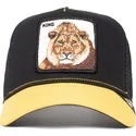 casquette-trucker-noire-et-jaune-lion-the-king-lion-the-farm-goorin-bros