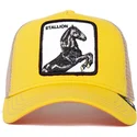 casquette-trucker-jaune-et-blanche-cheval-the-stallion-the-farm-goorin-bros