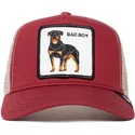 petten-gebogen-rood-snapback-the-baddest-boy-the-farm-van-goorin-bros