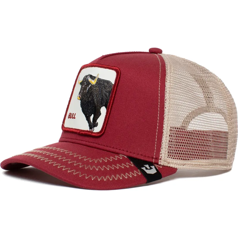 petten-gebogen-rood-snapback-the-bull-the-farm-van-goorin-bros petten-gebogen-rood-snapback-the-bull-the-farm-van-goorin-bros