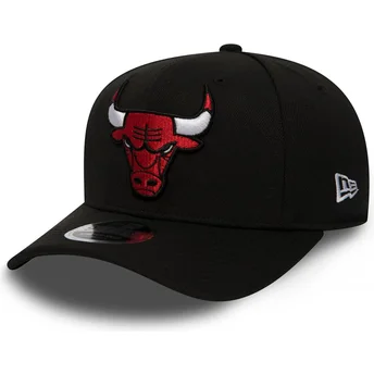 Casquette courbée noire snapback 9FIFTY Stretch Snap Chicago Bulls NBA New Era