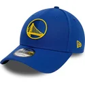 casquette-courbee-bleue-ajustable-9forty-the-league-golden-state-warriors-nba-new-era