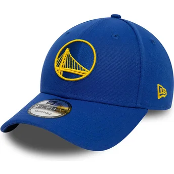 Casquette courbée bleue ajustable 9FORTY The League Golden State Warriors NBA New Era