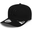 petten-gebogen-zwart-snapback-9fifty-tonal-stretch-snap-van-new-york-yankees-mlb-van-new-era