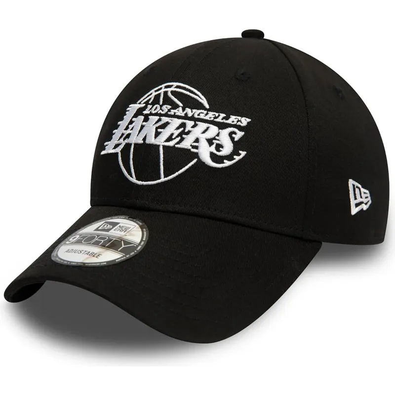 petten-gebogen-zwart-verstelbare-band-9forty-essential-outline-van-los-angeles-lakers-nba-van-new-era