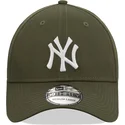 grune-gebogene-verstellbare-39thirty-league-essential-kappe-der-new-york-yankees-mlb-von-new-era