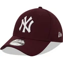 casquette-courbee-grenat-ajustable-9forty-diamond-era-new-york-yankees-mlb-new-era