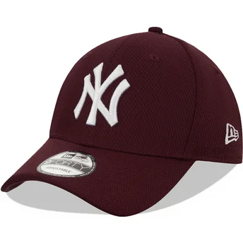 casquette-courbee-grenat-ajustable-9forty-diamond-era-new-york-yankees-mlb-new-era