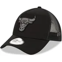 sort-trucker-kasket-med-sort-logo-9forty-a-frame-tonal-fra-chicago-bulls-nba-fra-new-era